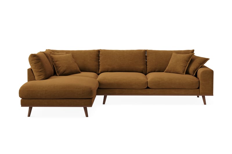 Copenhagen Premium 4-sits Vänstervänd L-formad Djup Schäslongsoffa i Tyg - Senapsgul - Möbler - Vardagsrum - Soffor - Divansoffa & schäslong