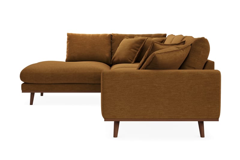 Copenhagen Premium 4-sits Vänstervänd L-formad Djup Schäslongsoffa i Tyg - Senapsgul - Möbler - Vardagsrum - Soffor - Divansoffa & schäslong