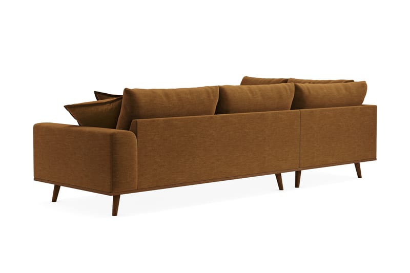Copenhagen Premium 4-sits Vänstervänd L-formad Djup Schäslongsoffa i Tyg - Senapsgul - Möbler - Vardagsrum - Soffor - Divansoffa & schäslong