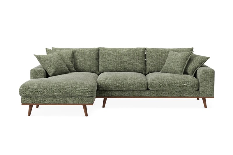 Copenhagen Premium 4-sits Vänstervänd L-formad Djup Divansoffa i Chenille - Grön - Möbler - Vardagsrum - Soffor - Divansoffa & schäslong