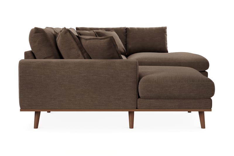 Copenhagen Premium 5-sits Vänstervänd U-formad Djup Soffa med Divan och Schäslong i Tyg - Brun - Möbler - Vardagsrum - Soffor - U-soffor
