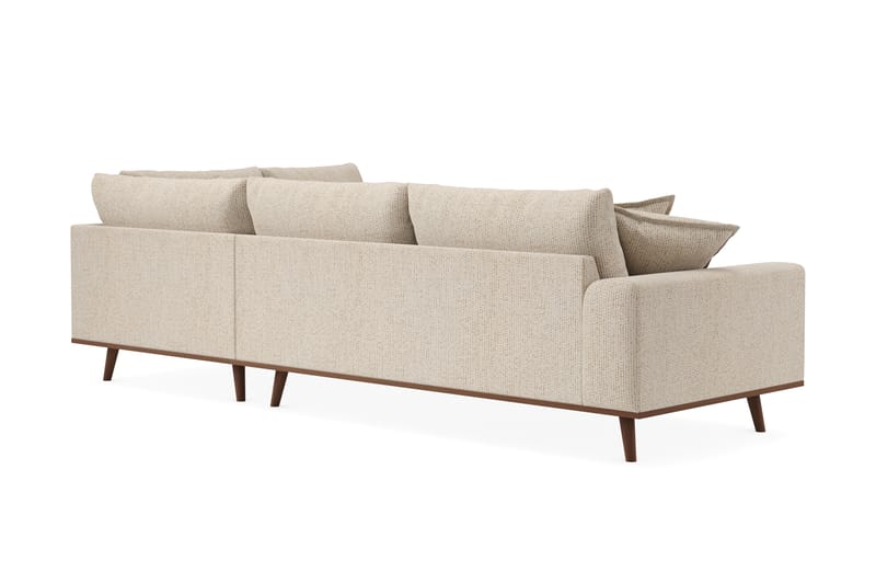 Copenhagen Premium 4-sits Högervänd L-formad Djup Schäslongsoffa i Chenille - Beige - Möbler - Vardagsrum - Soffor - Divansoffa & schäslong