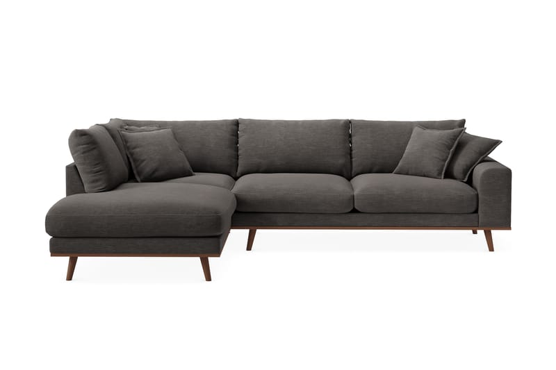 Copenhagen Premium 4-sits Vänstervänd L-formad Djup Schäslongsoffa i Tyg - Mörkgrå - Möbler - Vardagsrum - Soffor - Divansoffa & schäslong