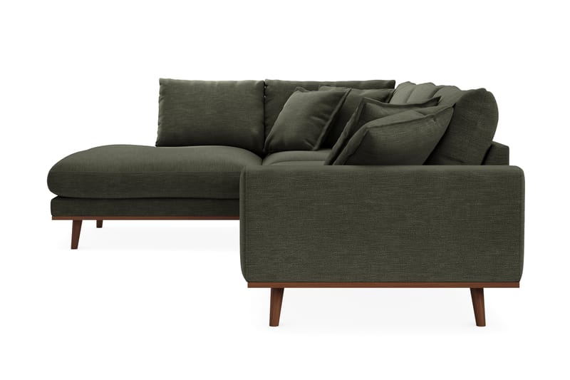 Copenhagen Premium 4-sits Vänstervänd L-formad Djup Schäslongsoffa i Tyg - Grön - Möbler - Vardagsrum - Soffor - Divansoffa & schäslong