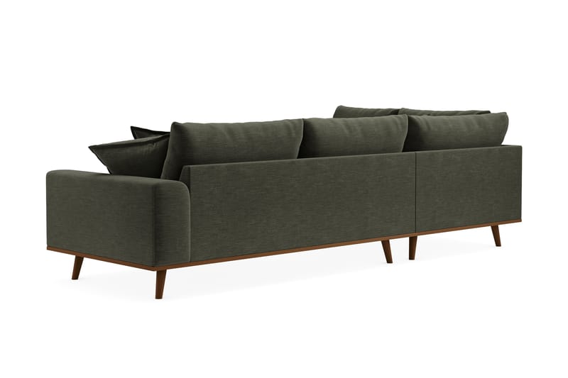 Copenhagen Premium 4-sits Vänstervänd L-formad Djup Schäslongsoffa i Tyg - Grön - Möbler - Vardagsrum - Soffor - Divansoffa & schäslong