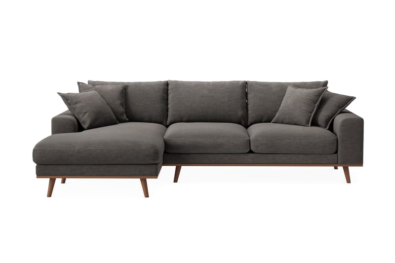 Copenhagen Premium 4-sits Vänstervänd L-formad Djup Divansoffa i Tyg - Mörkgrå - Möbler - Vardagsrum - Soffor - Divansoffa & schäslong