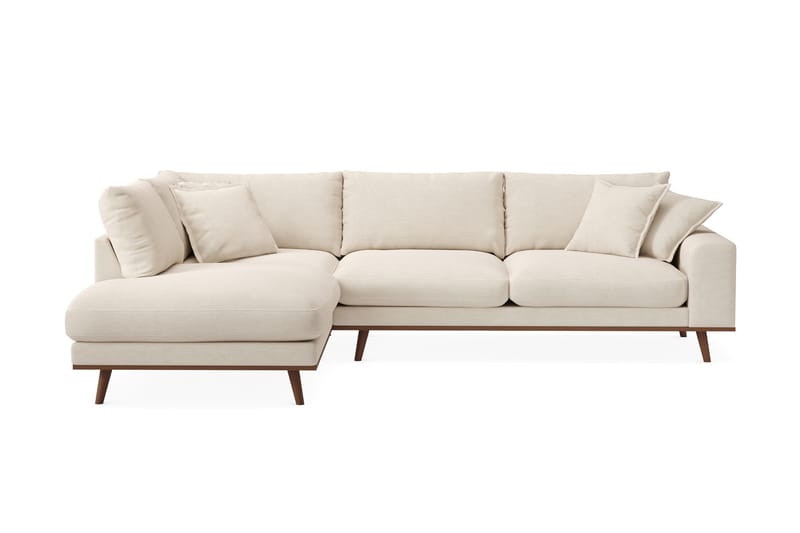 Copenhagen Premium 4-sits Vänstervänd L-formad Djup Schäslongsoffa i Tyg - Beige - Möbler - Vardagsrum - Soffor - Divansoffa & schäslong