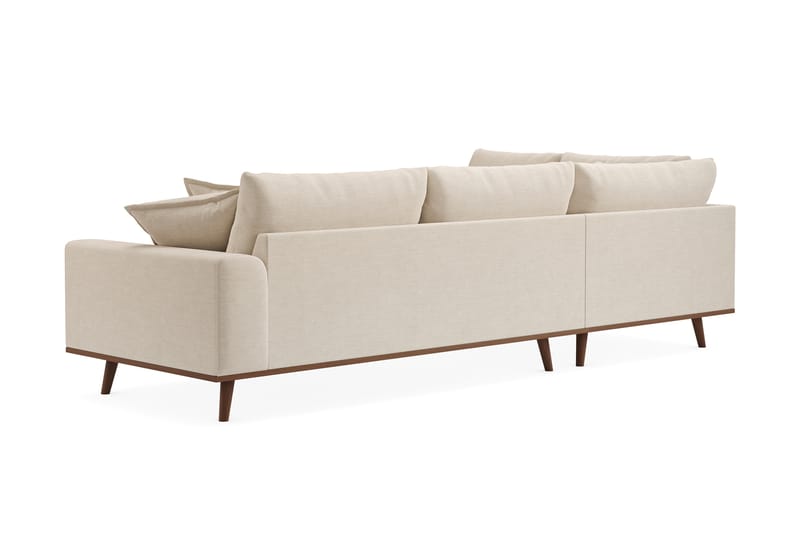 Copenhagen Premium 4-sits Vänstervänd L-formad Djup Schäslongsoffa i Tyg - Beige - Möbler - Vardagsrum - Soffor - Divansoffa & schäslong