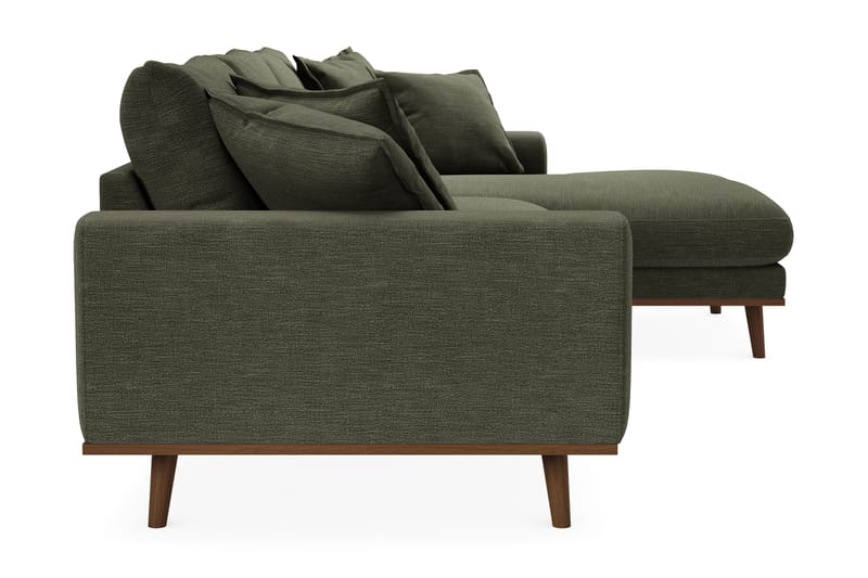 Copenhagen Premium 4-sits Högervänd L-formad Djup Divansoffa i Tyg - Grön - Möbler - Vardagsrum - Soffor - Divansoffa & schäslong