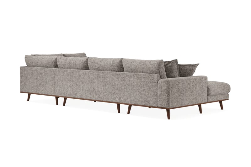 Copenhagen Premium 5-sits Högervänd U-formad Djup Soffa med Divan och Schäslong i Chenille - Grå - Möbler - Vardagsrum - Soffor - U-soffor