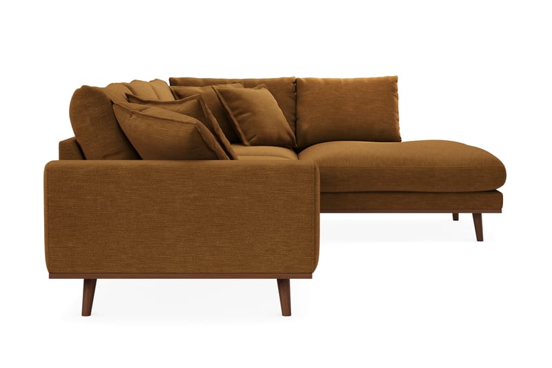 Copenhagen Premium 4-sits Högervänd L-formad Djup Schäslongsoffa i Tyg - Senapsgul - Möbler - Vardagsrum - Soffor - Divansoffa & schäslong