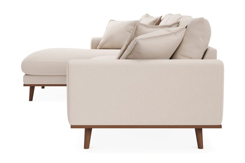 Copenhagen Premium 4-sits Vänstervänd L-formad Djup Divansoffa i Bouclé - Ljusbeige - Möbler - Vardagsrum - Soffor - Divansoffa & schäslong