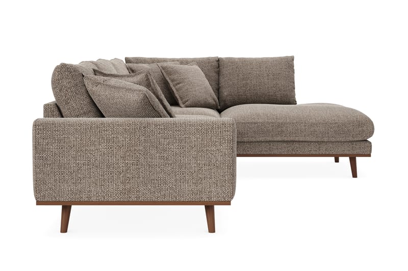 Copenhagen Premium 4-sits Högervänd L-formad Djup Schäslongsoffa i Chenille - Brun - Möbler - Vardagsrum - Soffor - Divansoffa & schäslong