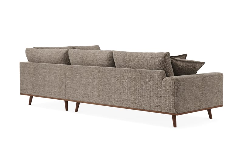 Copenhagen Premium 4-sits Högervänd L-formad Djup Schäslongsoffa i Chenille - Brun - Möbler - Vardagsrum - Soffor - Divansoffa & schäslong