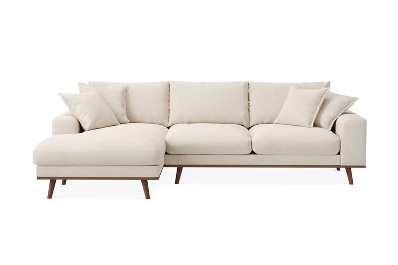 Copenhagen Premium 4-sits Vänstervänd L-formad Djup Divansoffa i Tyg - Beige - Möbler - Vardagsrum - Soffor - Divansoffa & schäslong