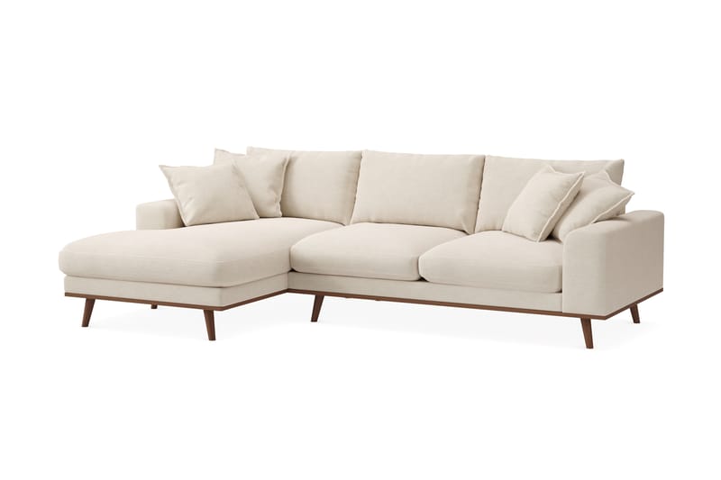 Copenhagen Premium 4-sits Vänstervänd L-formad Djup Divansoffa i Tyg - Beige - Möbler - Vardagsrum - Soffor - Divansoffa & schäslong