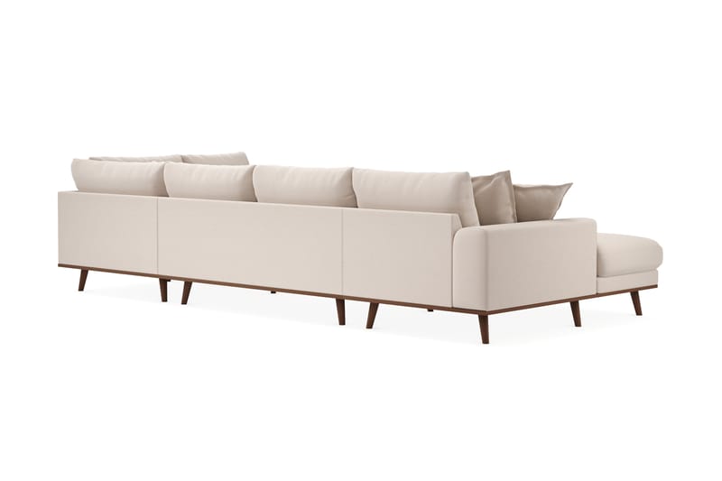 Copenhagen Premium 5-sits Högervänd U-formad Djup Soffa med Divan och Schäslong i Bouclé - Ljusbeige - Möbler - Vardagsrum - Soffor - U-soffor