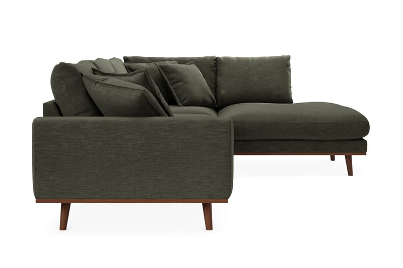 Copenhagen Premium 4-sits Högervänd L-formad Djup Schäslongsoffa i Tyg - Grön - Möbler - Vardagsrum - Soffor - Divansoffa & schäslong
