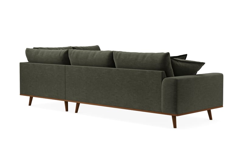 Copenhagen Premium 4-sits Högervänd L-formad Djup Schäslongsoffa i Tyg - Grön - Möbler - Vardagsrum - Soffor - Divansoffa & schäslong