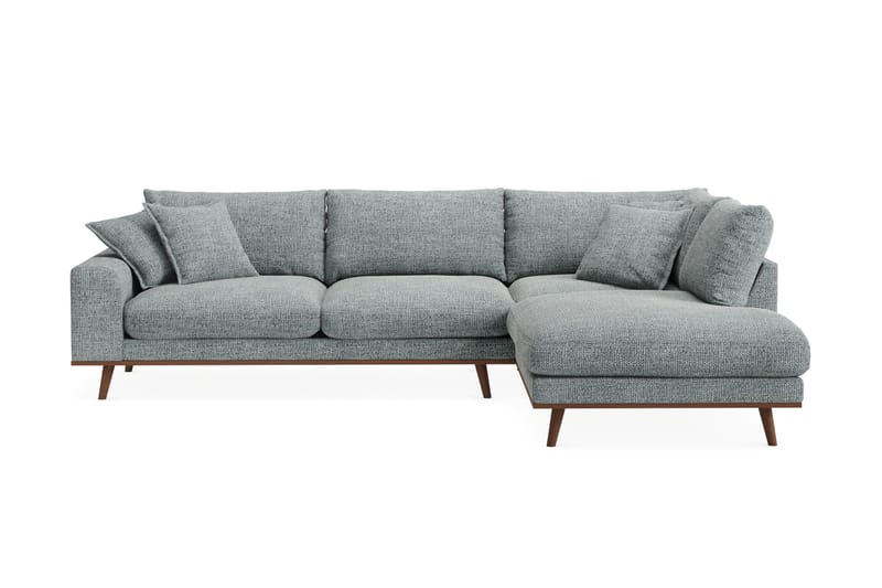 Copenhagen Premium 4-sits Högervänd L-formad Djup Schäslongsoffa i Chenille - Grå/Blå - Möbler - Vardagsrum - Soffor - Divansoffa & schäslong