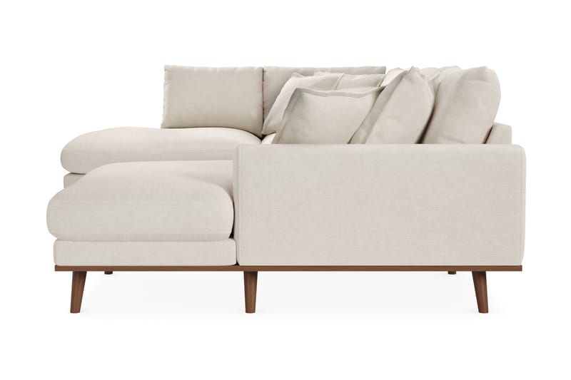 Copenhagen Premium 5-sits Högervänd U-formad Djup Soffa med Divan och Schäslong i Tyg - Ljusbeige - Möbler - Vardagsrum - Soffor - U-soffor