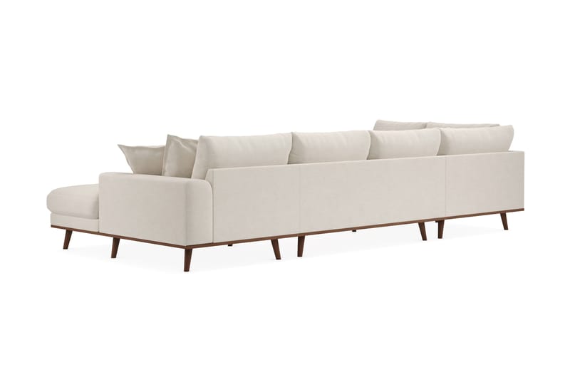 Copenhagen Premium 5-sits Högervänd U-formad Djup Soffa med Divan och Schäslong i Tyg - Ljusbeige - Möbler - Vardagsrum - Soffor - U-soffor