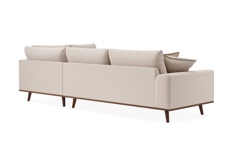 Copenhagen Premium 4-sits Högervänd L-formad Djup Schäslongsoffa i Bouclé - Ljusbeige - Möbler - Vardagsrum - Soffor - Divansoffa & schäslong