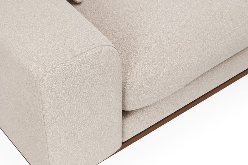 Copenhagen Premium 4-sits Högervänd L-formad Djup Divansoffa i Bouclé - Ljusbeige - Möbler - Vardagsrum - Soffor - Divansoffa & schäslong