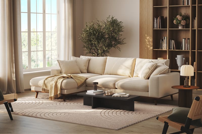 Copenhagen Premium 4-sits Vänstervänd L-formad Djup Divansoffa i Chenille - Ljusbeige - Möbler - Vardagsrum - Soffor - Divansoffa & schäslong