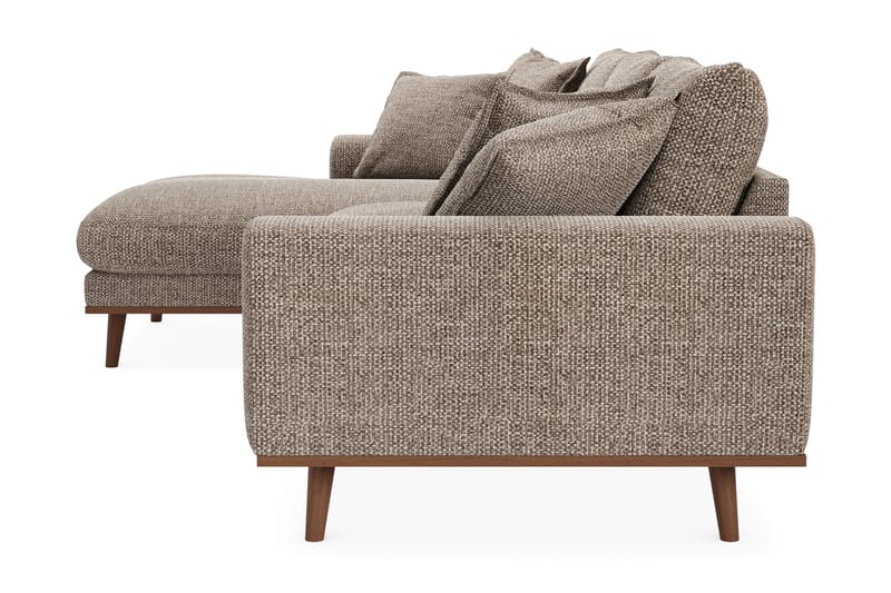 Copenhagen Premium 4-sits Vänstervänd L-formad Djup Divansoffa i Chenille - Brun - Möbler - Vardagsrum - Soffor - Divansoffa & schäslong