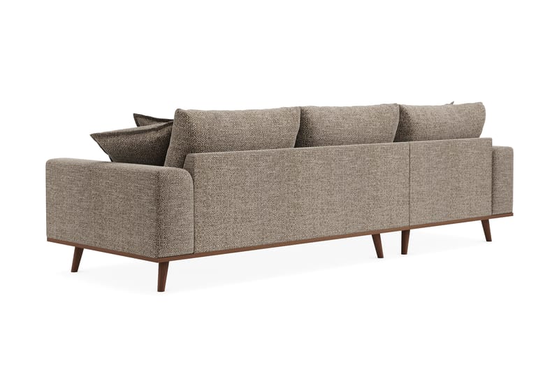 Copenhagen Premium 4-sits Vänstervänd L-formad Djup Divansoffa i Chenille - Brun - Möbler - Vardagsrum - Soffor - Divansoffa & schäslong