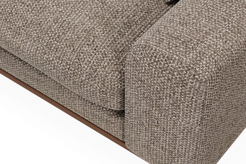 Copenhagen Premium 4-sits Vänstervänd L-formad Djup Schäslongsoffa i Chenille - Brun - Möbler - Vardagsrum - Soffor - Divansoffa & schäslong
