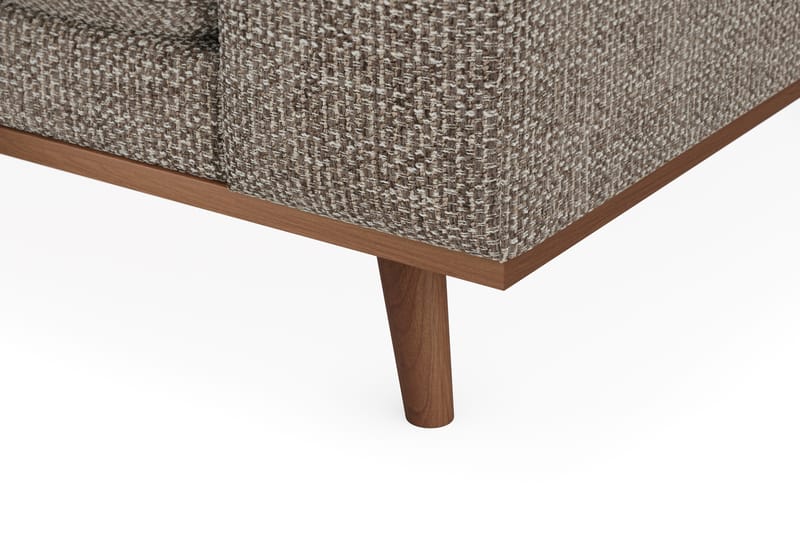 Copenhagen Premium 4-sits Vänstervänd L-formad Djup Schäslongsoffa i Chenille - Brun - Möbler - Vardagsrum - Soffor - Divansoffa & schäslong