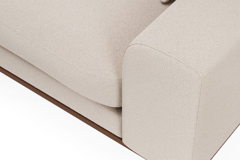 Copenhagen Premium 4-sits Vänstervänd L-formad Djup Schäslongsoffa i Bouclé - Ljusbeige - Möbler - Vardagsrum - Soffor - Divansoffa & schäslong