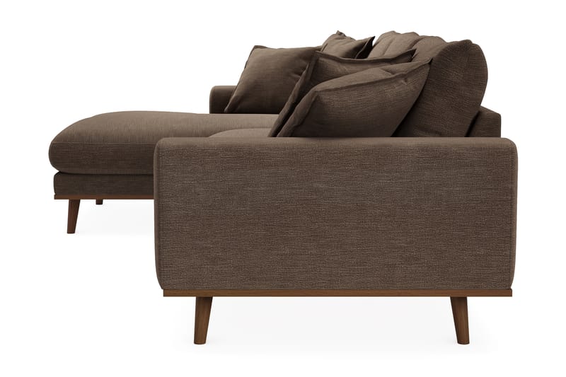 Copenhagen Premium 4-sits Vänstervänd L-formad Djup Divansoffa i Tyg - Brun - Möbler - Vardagsrum - Soffor - Divansoffa & schäslong