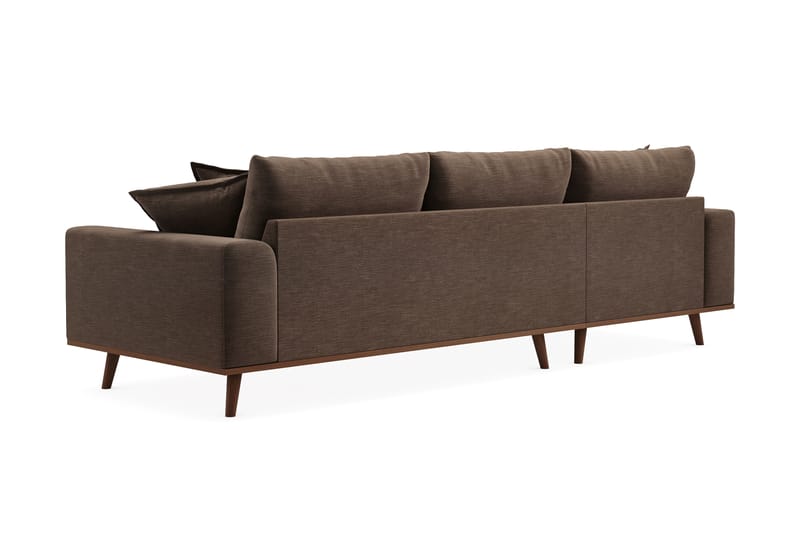 Copenhagen Premium 4-sits Vänstervänd L-formad Djup Divansoffa i Tyg - Brun - Möbler - Vardagsrum - Soffor - Divansoffa & schäslong