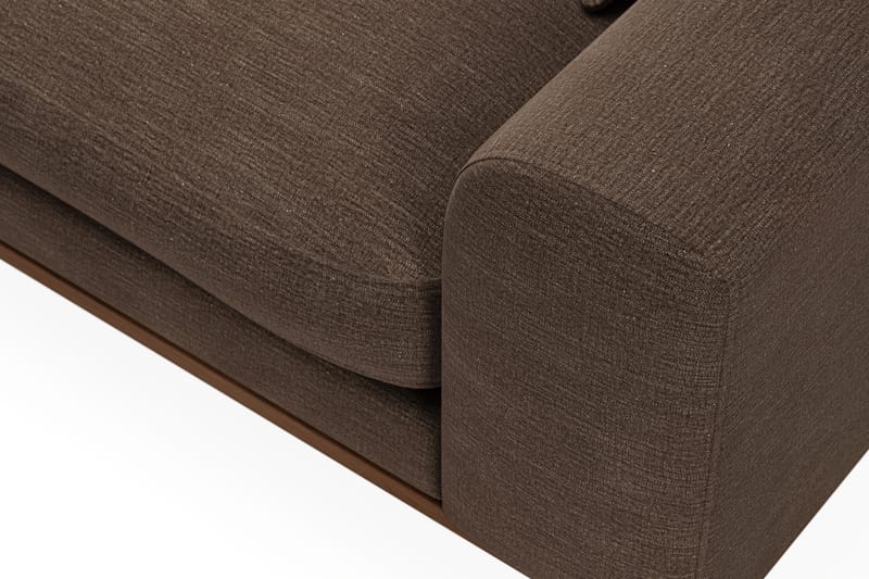 Copenhagen Premium 4-sits Vänstervänd L-formad Djup Divansoffa i Tyg - Brun - Möbler - Vardagsrum - Soffor - Divansoffa & schäslong
