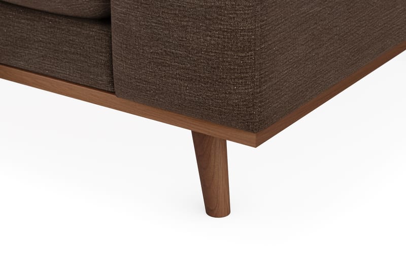 Copenhagen Premium 4-sits Vänstervänd L-formad Djup Schäslongsoffa i Tyg - Brun - Möbler - Vardagsrum - Soffor - Divansoffa & schäslong