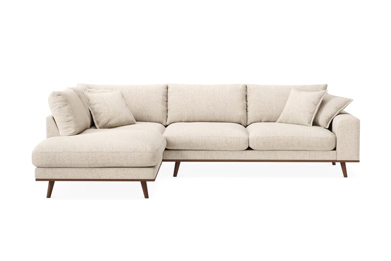 Copenhagen Premium 4-sits Vänstervänd L-formad Djup Schäslongsoffa i Chenille - Beige - Möbler - Vardagsrum - Soffor - Divansoffa & schäslong