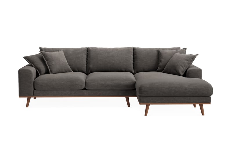 Copenhagen Premium 4-sits Högervänd L-formad Djup Divansoffa i Tyg - Mörkgrå - Möbler - Vardagsrum - Soffor - Divansoffa & schäslong