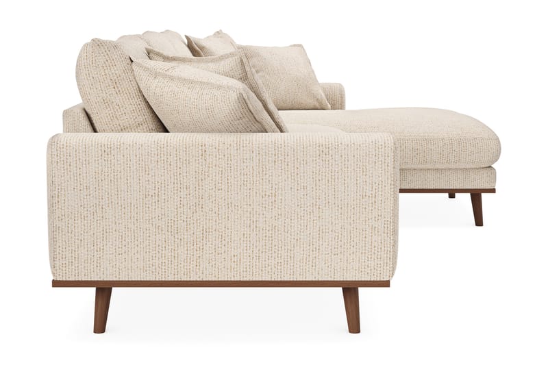 Copenhagen Premium 4-sits Högervänd L-formad Djup Divansoffa i Chenille - Beige - Möbler - Vardagsrum - Soffor - Divansoffa & schäslong