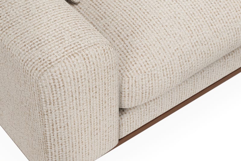Copenhagen Premium 4-sits Högervänd L-formad Djup Divansoffa i Chenille - Beige - Möbler - Vardagsrum - Soffor - Divansoffa & schäslong
