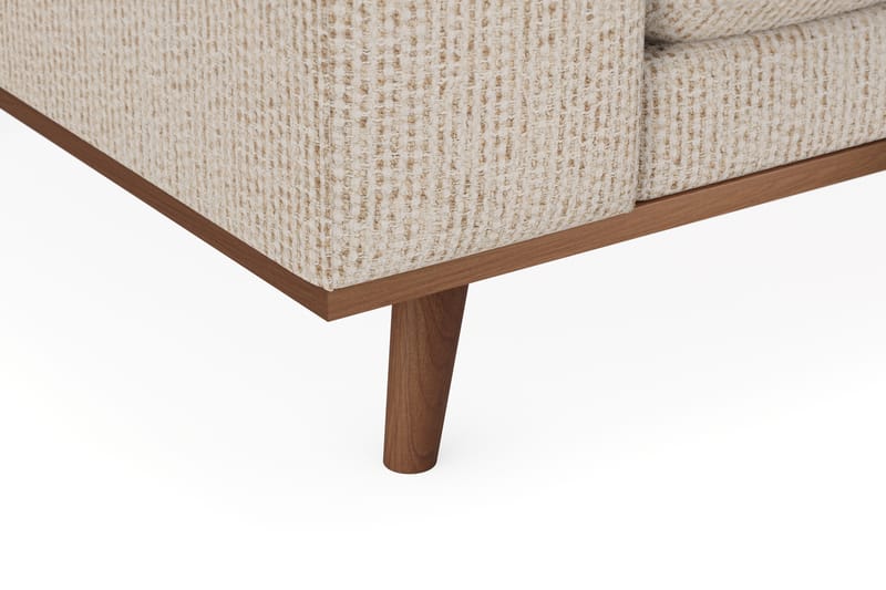 Copenhagen Premium 4-sits Högervänd L-formad Djup Schäslongsoffa i Chenille - Beige - Möbler - Vardagsrum - Soffor - Divansoffa & schäslong