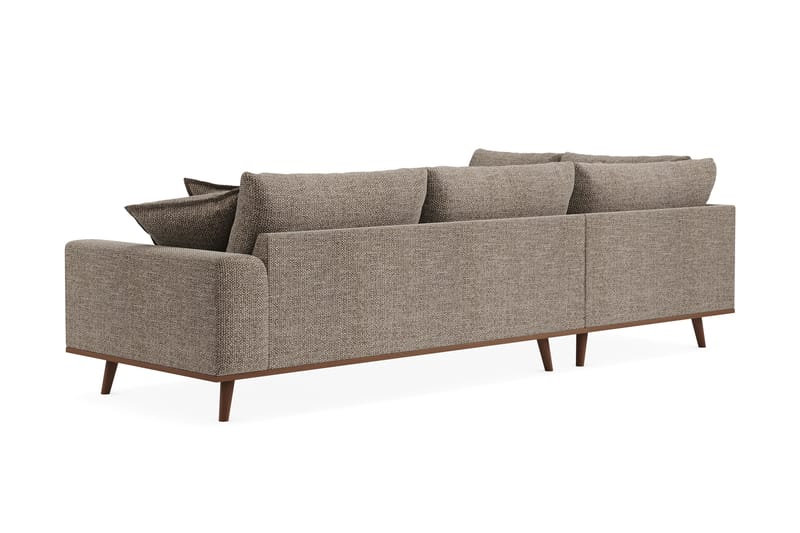 Copenhagen Premium 4-sits Vänstervänd L-formad Djup Schäslongsoffa i Chenille - Brun - Möbler - Vardagsrum - Soffor - Divansoffa & schäslong