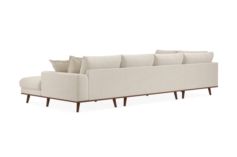 Copenhagen Premium 5-sits Högervänd U-formad Djup Soffa med Divan och Schäslong i Tyg - Beige - Möbler - Vardagsrum - Soffor - U-soffor