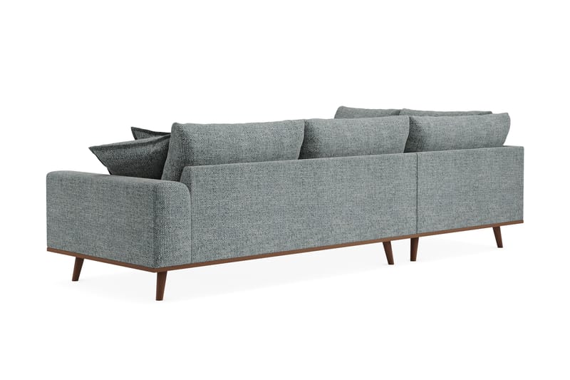 Copenhagen Premium 4-sits Vänstervänd L-formad Djup Schäslongsoffa i Chenille - Grå/Blå - Möbler - Vardagsrum - Soffor - Divansoffa & schäslong