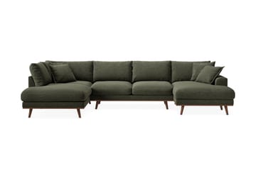 Copenhagen Premium 5-sits Högervänd U-formad Djup Soffa med Divan och Schäslong i Tyg