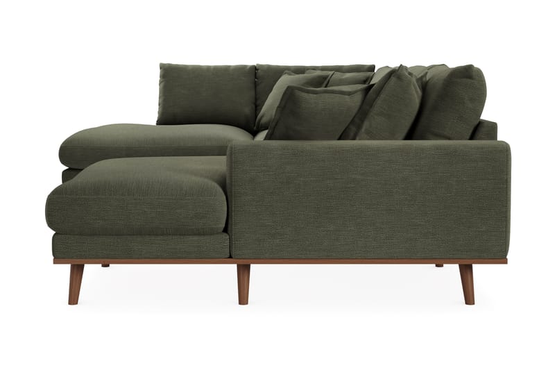 Copenhagen Premium 5-sits Högervänd U-formad Djup Soffa med Divan och Schäslong i Tyg - Grön - Möbler - Vardagsrum - Soffor - U-soffor