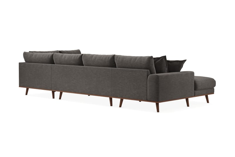 Copenhagen Premium 5-sits Vänstervänd U-formad Djup Soffa med Divan och Schäslong i Tyg - Mörkgrå - Möbler - Vardagsrum - Soffor - U-soffor