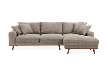 Copenhagen Premium 4-sits Högervänd L-formad Djup Divansoffa i Chenille